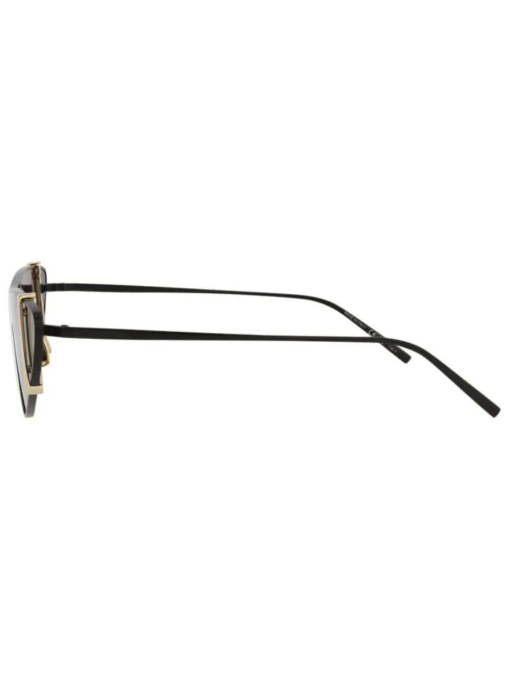 New Saint Laurent Women's Sunglasses Cat Eye Metal Frame Black Black Black